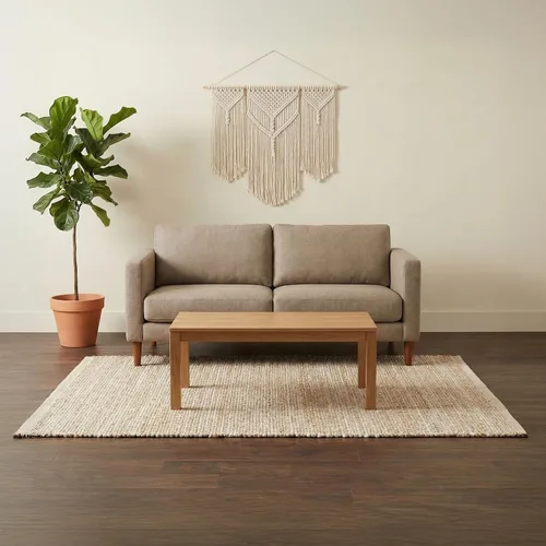 Vista 23 de RedEarth · Alfombra rectangular - 2'x3' de yute natural trenzada con respaldo antideslizante - Alfombra boho tejida a mano para dormitorio, cocina