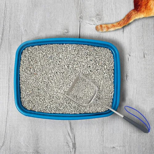 Vista 8 de Sand Dipper Pala de Arena Metálica para Gatos – Pala de Caca de Gato con Mango Largo para Caja de Arena (15"), Pala de Arena de Acero Inoxidable