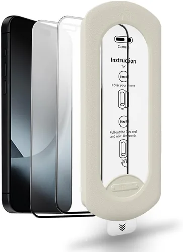 Vista 10 de Paquete de 3 protectores de pantalla de vidrio templado para iPhone 17 Air con kit de alineación automática, polvo automático, grado militar 9H+