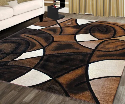 Vista 12 de Masada Rugs, Alfombra moderna y contemporánea, azul, gris y negro (2 pies x 3 pies)