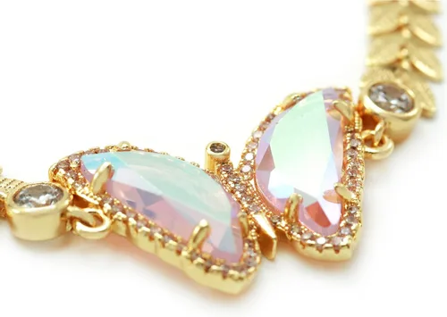 Vista 8 de CLANVITORIA 14k Butterfly Necklace For Women, beautiful and delicate clavicle chain for mom, wife, grandma, friend, as a commemorative birthday gift