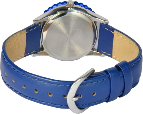 Vista 2 de Disney Mickey Mouse Kids' Bezel Stainless Steel Time Teacher Analog Nylon Strap Watch