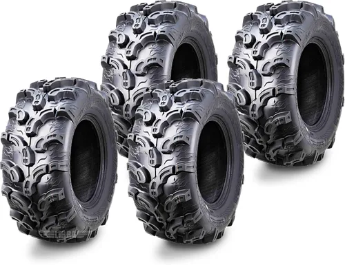 Vista 8 de WANDA Juego de 4 neumáticos Premium ATV/UTV 25x8-12 25x8x12 delanteros y traseros Super Lug Mud