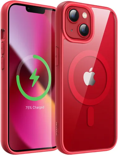Vista 7 de JETech Funda magnética para iPhone 13 mini de 5.4 pulgadas, compatible con MagSafe, a prueba de golpes, marco de TPU mate de color sólido, parte
