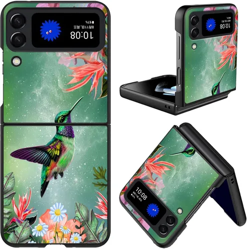 Vista 9 de Diseñada para Samsung Galaxy Z Flip 4 5G, funda rígida para teléfono de PC, a prueba de golpes y caídas, patrones de moda para una protección Gatos