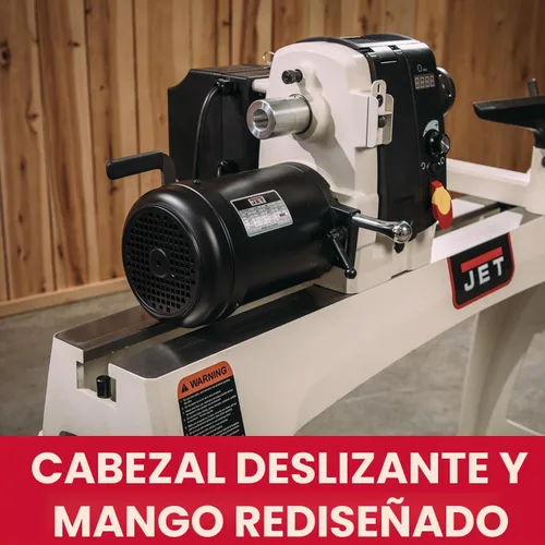 Vista 3 de JET 18" x 40" EVS Torno para carpintería, 2 HP, 230V 1Ph (Modelo JWL-1840EVS)
