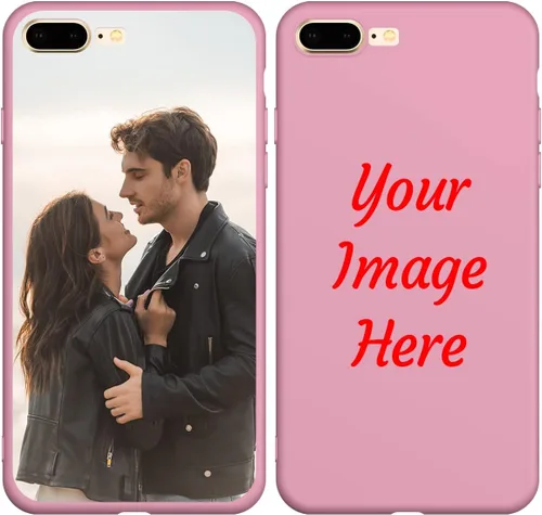 Vista 17 de Funda de teléfono con foto personalizada para iPhone 7 Plus 8 Plus, imagen personalizada/texto, funda negra delgada y suave, regalo único de nicho