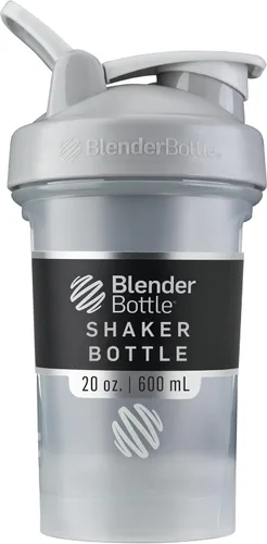 Vista 15 de [Usado] BlenderBottle Classic V2 - Botella mezcladora perfecta para batidos de proteínas y preentrenamiento, 20 onzas, color negro