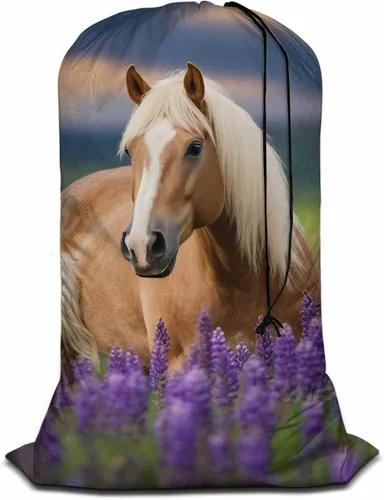 Vista 10 de Swono Bolsa de lavandería extra resistente, diseño de hada de mariposa, diseño de flores de caricaturas, extra resistente, bolsa de ropa sucia
