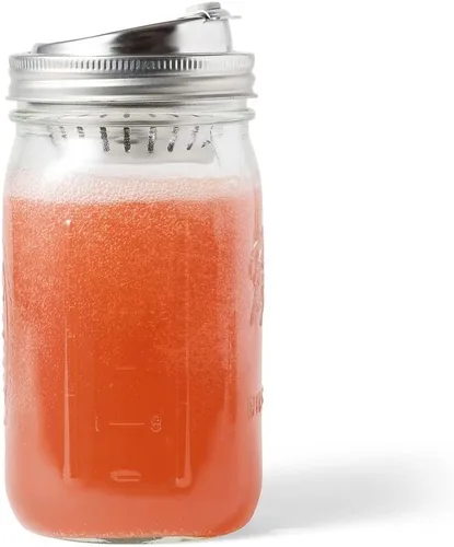 Vista 9 de Jarware Tapa de infusión de frutas para frascos Mason de boca regular, color verde (paquete de 2)