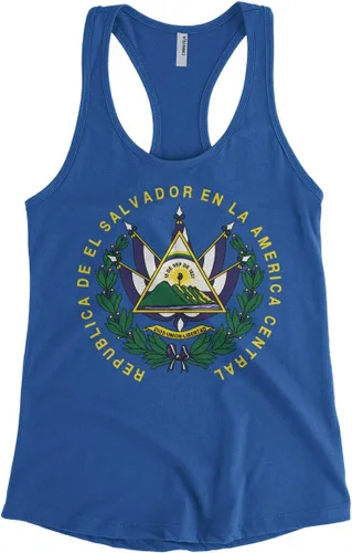 Vista 2 de Camiseta sin mangas con espalda cruzada de El Salvador para mujer