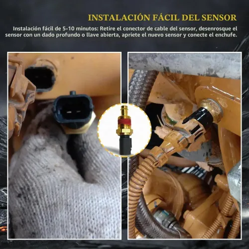Vista 5 de Sensor de temperatura del refrigerante del motor, sensor de temperatura del agua, sensor de temperatura ECT de piezas de automóvil compatible