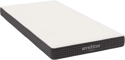 Vista 4 de Modway Aveline - Colchón de 6 pulgadas de espuma viscoelástica con infusión de gel con certificación CertiPUR-US, colchón estrecho de tamaño Twin