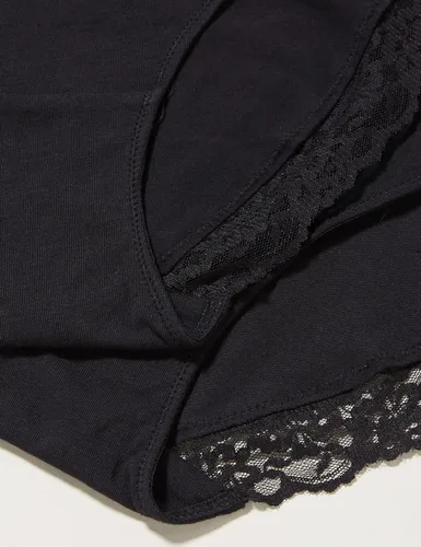 Vista 4 de Tienda Essentials Calzoncillos Tanga de algodón y encaje para mujer, paquete de 4