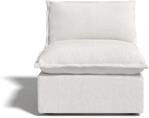 Vista 36 de Sofá modular de mezcla de lino para sala de estar, cómodo sofá modular con relleno de plumón, moderno sofá cama convertible con asiento profundo
