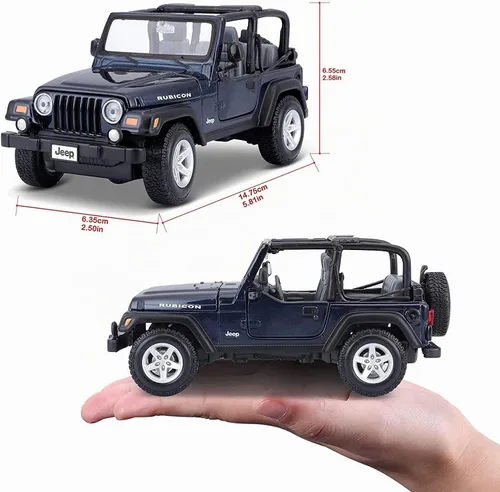 Vista 7 de Vehículo Maistom Jeep Wrangler Rubicon forjado, Azul metálico