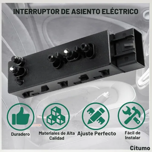 Vista 6 de 25974714 Interruptor de asiento eléctrico Interruptor de ajuste delantero izquierdo lado del conductor para Buick Chevy Cadillac GMC Ajustador Botón