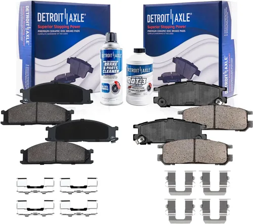 Vista 29 de Detroit Axle - Kit de freno trasero para Ford Fusion Lincoln MKZ Zephyr Mazda 6 Mercury Milan, repuesto de pastillas de freno de cerámica