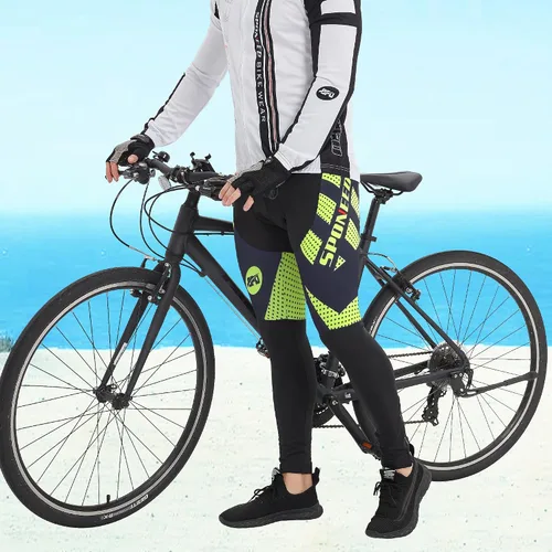 Vista 3 de sponeed - Mallas de ciclismo para hombre, acolchadas, 4D, para ciclismo de carretera
