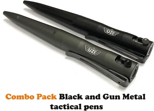 Vista 9 de Uzi Paquete combinado de bolígrafo táctico y perno de acción, paquete combinado negro y metal de pistola recargable, ultra duradero, ligero