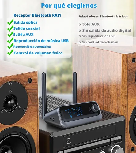 Vista 6 de KAIY - Receptor Bluetooth 5.4 para el hogar, adaptador de audio Bluetooth