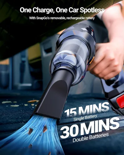 Vista 5 de SEALIGHT - Aspiradora portátil inalámbrica para automóvil, succión de alta potencia