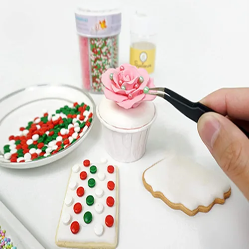 Vista 3 de Fondant Tool - Pinzas de cabeza afilada para perlas de azúcar, cuentas de caramelo, juego de 2