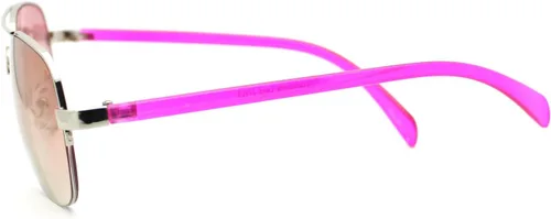 Vista 5 de Gafas de sol de aviador de tamaño pequeño para mujer, color fucsia