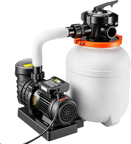 Vista 10 de VEVOR Bomba de filtro de arena de 12 pulgadas para piscinas sobre el suelo de hasta 15000 galones, sistema de filtración de piscina de 0.33 HP 3000