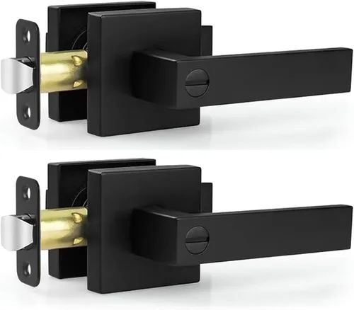 Vista 14 de Estmoon Cerraduras de puerta para puerta delantera, manija de puerta exterior negro mate y cerradura de cerrojo de un solo cilindro, manija
