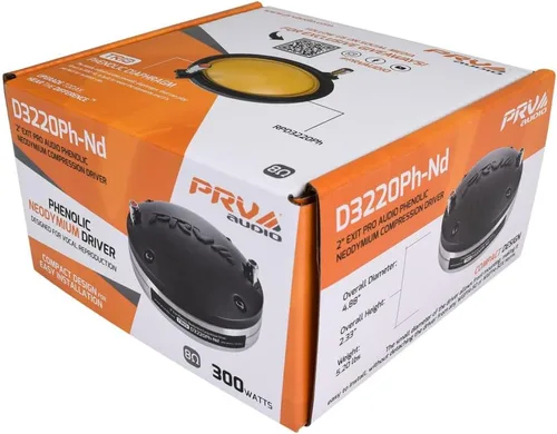Vista 6 de PRV AUDIO Controlador de compresión D3220Ph-Nd de 2 pulgadas de salida, 300 vatios, 8 ohmios, controlador de compresión de audio fenólico