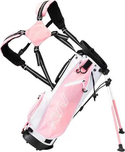 Vista 8 de KVV Bolsa de soporte de golf junior, bolsa de soporte de golf ligera para niños de 4-6/7-9/10-12 años