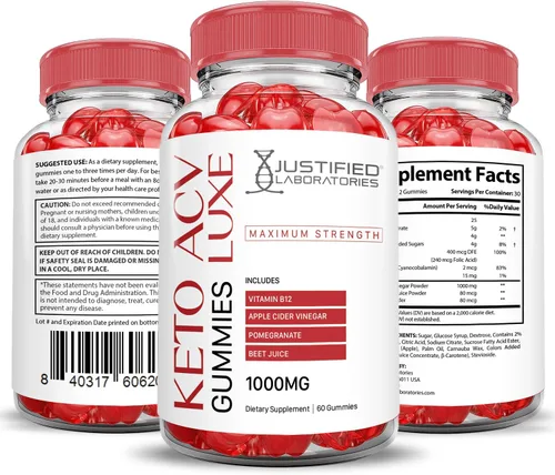 Vista 7 de Luxe Keto ACV - Gomitas de fórmula avanzada de 1000 mg Luxe Keto Gummies Vinagre de sidra de manzana formulado con jugo de granada remolacha