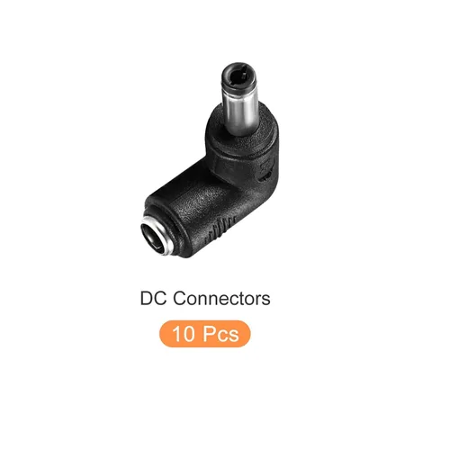 Vista 5 de Conector de enchufe de corriente CC macho a hembra, adaptador de enchufe de ángulo de 90 grados [para seguridad en el hogar CCTV] - 0.217x0.098 in a