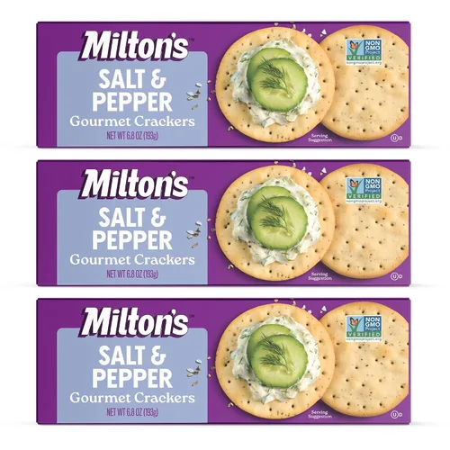 Vista 11 de Milton's Gourmet Crackers, Original Multi-Grain – Proyecto verificado sin OMG, ingredientes naturales, Kosher, ideal para tablas de embutidos – 8.4