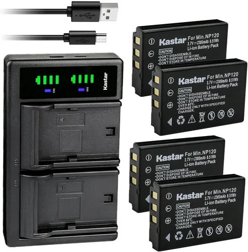 Vista 7 de Kastar Cargador de batería USB Q120 LTD2 compatible con cámara puente MN35Z FHD, Zoom BT-03, batería Zoom BT-03 B, Zoom Q8, cámara grabadora Zoom
