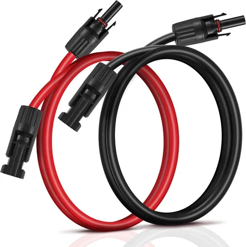 Vista 9 de SIYAN Cable de extensión solar de 3 pies 10 AWG con conector hembra y macho adaptador de cable solar resistente a la intemperie para paneles