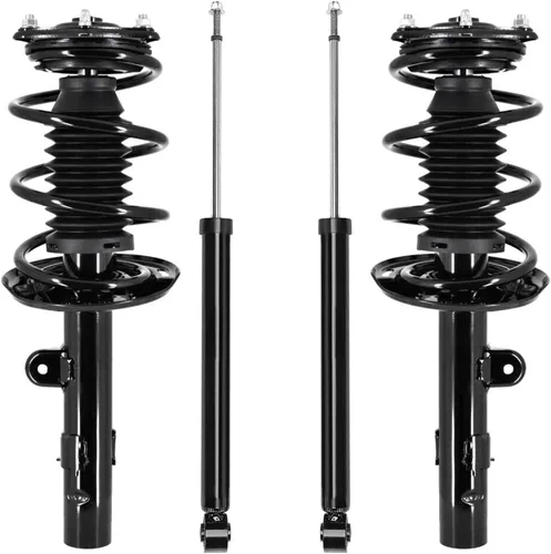 Vista 56 de Detroit Axle - Puntales y Amortiguadores para Chevy Traverse Buick Enclave GMC Acadia Saturn Outlook 2007-2012, 2 puntales delanteros con resorte