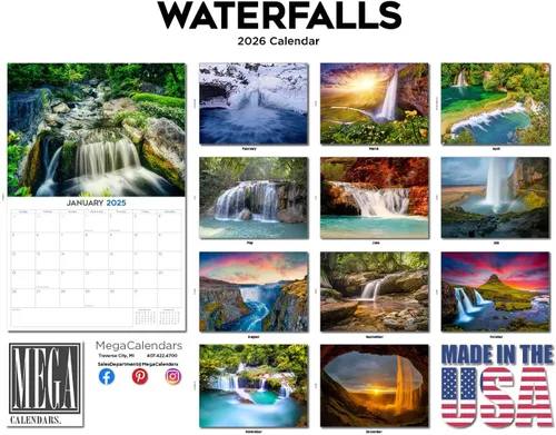 Vista 16 de Calendario de grises africanos 2025 2026 – Planificador mensual de pared de aves africanas – 12 x 18 pulgadas (abierto), calendario de pared