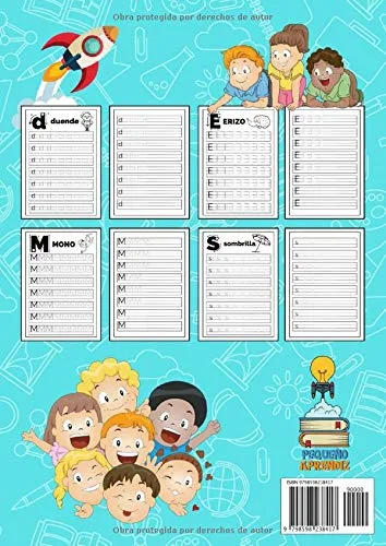 Vista 2 de Caligrafía Letra Imprenta Infantil Cuaderno de caligrafía con letra de imprenta para niños - Mayúsculas y minúsculas con pauta Montessori - Ideal