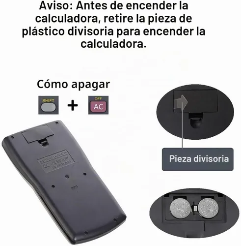 Vista 3 de Calculadoras científicas de escritorio, calculadoras científicas para estudiantes, calculadora científica de 240 funciones, 2 líneas, 10+2 dígitos