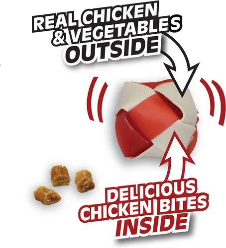 Vista 7 de DreamBone DreamChips - Masticables para perros sin cuero crudo (24 unidades) RattleBall Pequeños masticables (14 unidades), masticables sin cuero