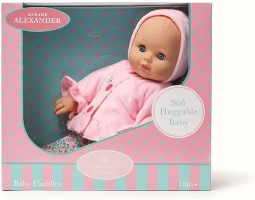 Vista 6 de Madame Alexander Muñeca Baby Cuddles de 14 pulgadas, sudadera rosa con capucha