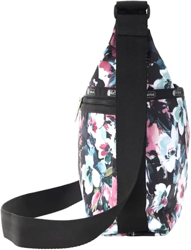 Vista 3 de LeSportsac Sweet Petals - Bolso bandolera grande estilo 3710Color E457 romántico y moderno inspirado en acuarela floraciones artísticamente