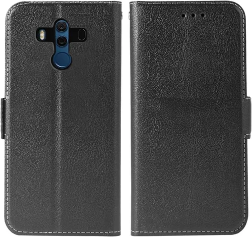 Vista 7 de Compatible con Huawei Mate 10 Pro - Funda tipo cartera de cuero con tapa para tarjetero, accesorios para celulares, monedero folio, fundas
