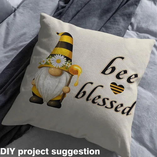 Vista 4 de The Yard - Tela de abeja de 1 yarda de caricaturas lindas abejas decorativas impermeables para exteriores, para niños, adolescentes y adultos, tela