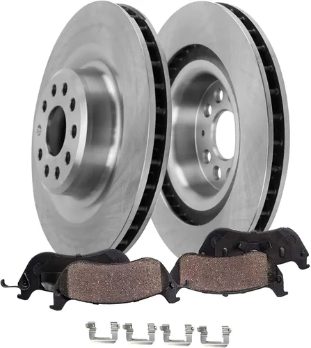 Vista 13 de Detroit Axle - Kit de freno delantero de 4 piezas para Dodge Caravan Plymouth Voyager 1991-1995 1991-1993 Grand Voyager, rotores de freno de disco