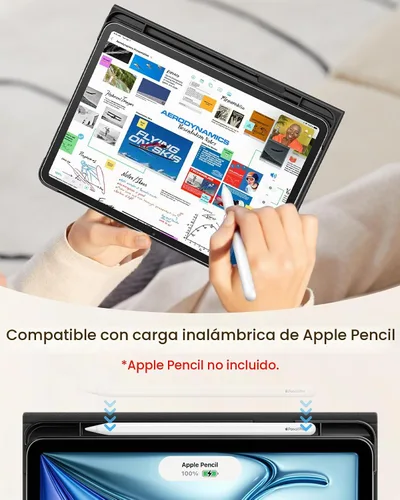 Vista 6 de Fintie Funda tipo libro para iPad Air de 11 pulgadas y iPad Air de 5ª/4ª Negro