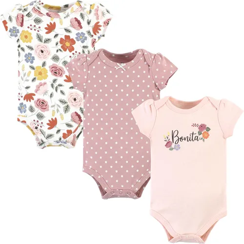 Vista 343 de Hudson Baby baby-girls Cotton Bodysuits 3-pack