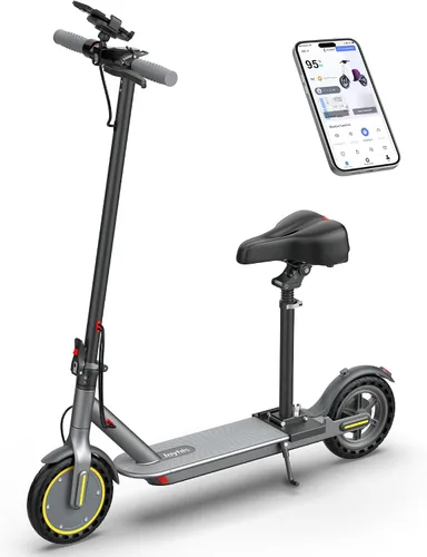 Vista 11 de Joyhis Patinete eléctrico para adultos – 19/22 MPH y rango de 15/22 millas, neumáticos sólidos de 8.5 pulgadas/10 pulgadas plegable E-Scooter